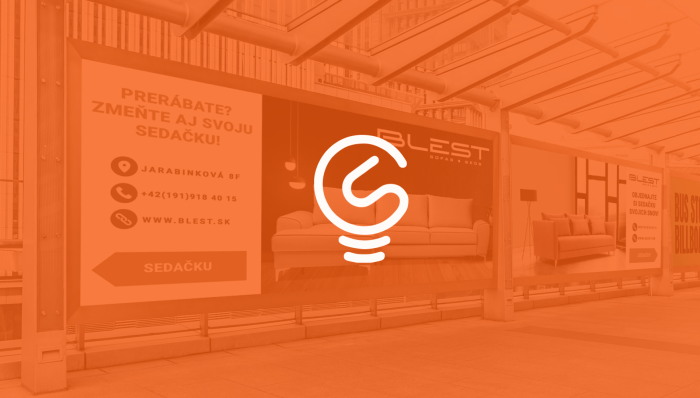 Development of a billboard for an upholstered furniture store «Blest»