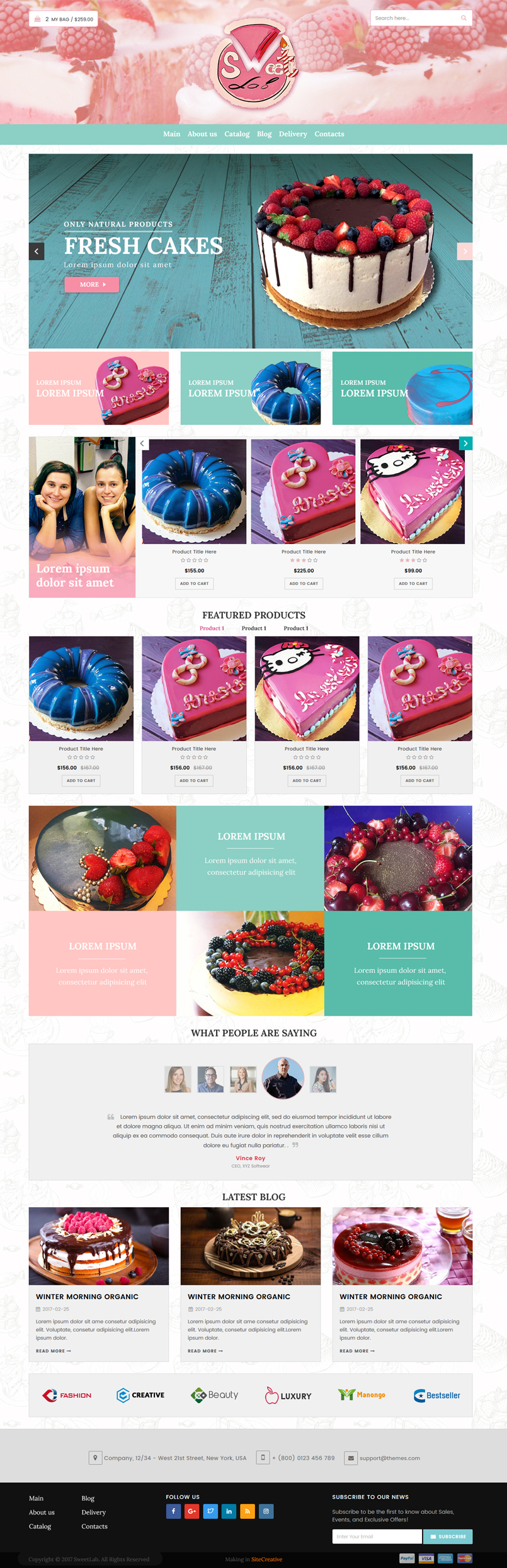 The design of the first page of the site is ready. We analyze the result and continue working on creating internal pages.