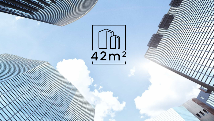 Designed a logo for a construction company «42m2»