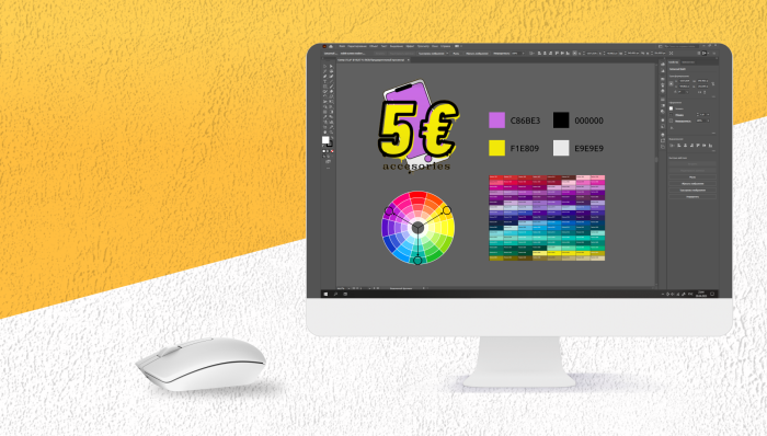 A logo has been developed for a company selling cases and accessories for mobile phones «5eur0»