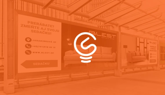 Vyhotovenie billboardu pre obchod s čalúneným nábytkom 